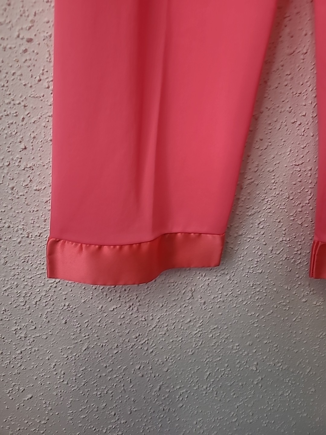 VTG 60s Lorraine Pajamas Coral Metallic Trim Lounge PJ Set Mod Regency Glam 34