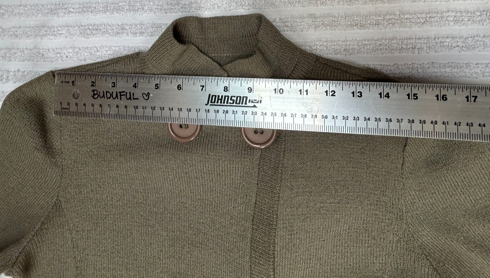 Vintage Don Sayres for Wellmore Double Breasted Knit Cardigan Sweater 8 Brown