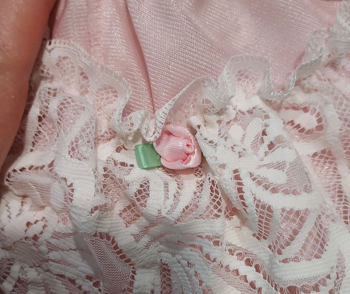 Vtg Lingerie Lady Cameo of Dallas Large, Ltd. Pink Great Condition, 38″ chest