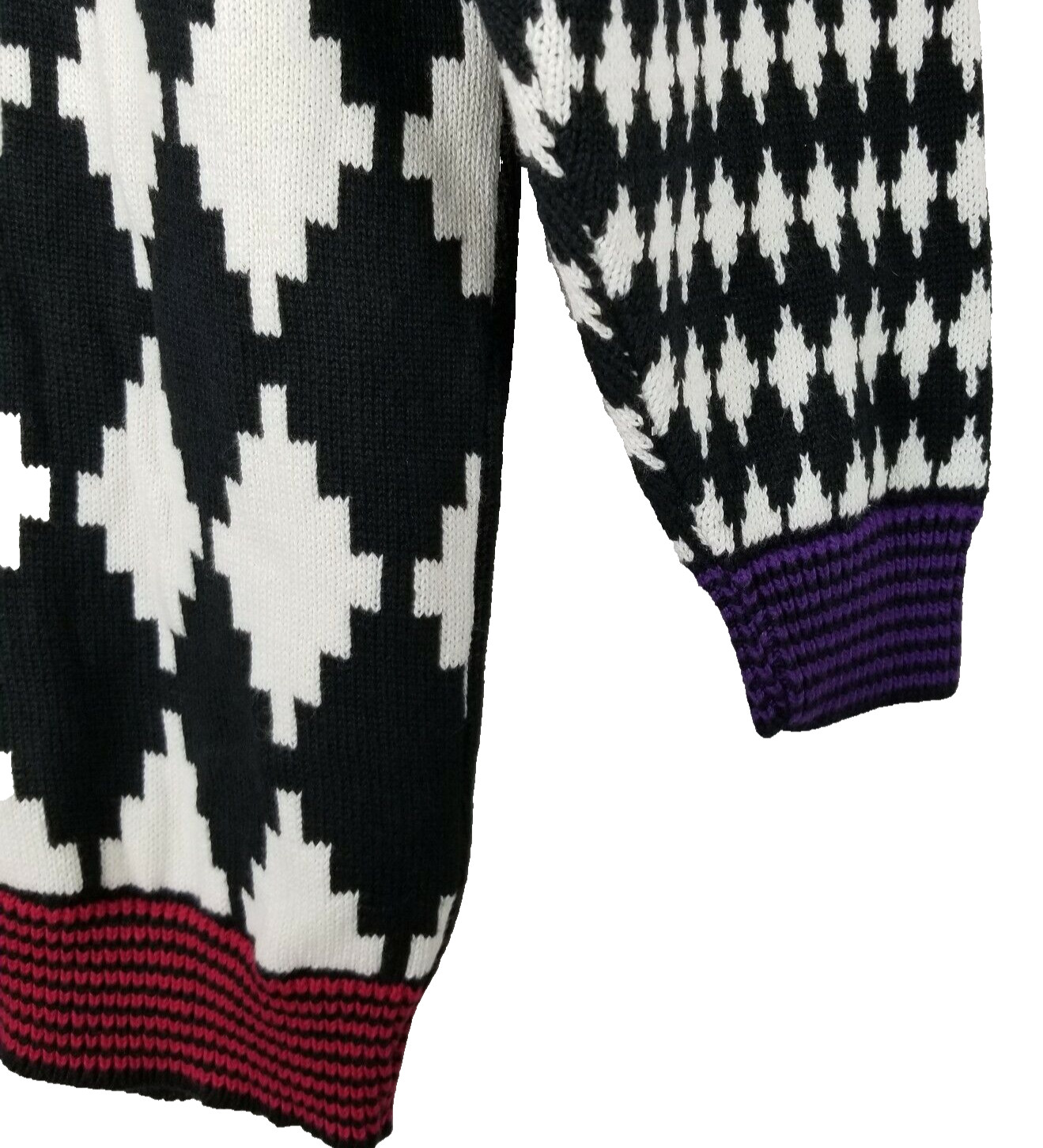 1990’s Vintage Knit Kraze by Knit Maven colorful V neck Women sweater size L