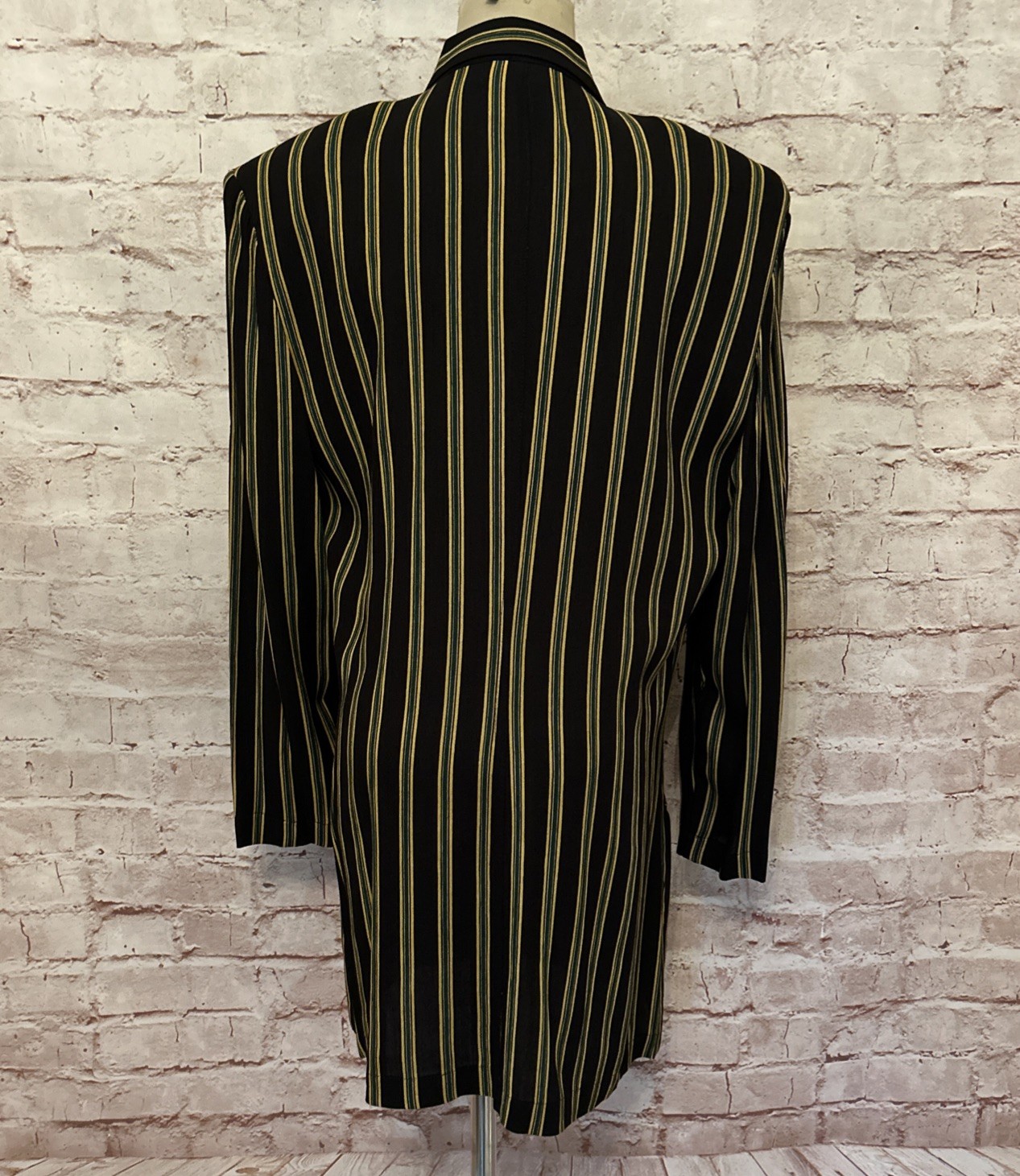 VINTAGE CAROLE LITTLE BLAZER 10 RAYON GAUZE 80/90s Big Shoulders Long Oversized