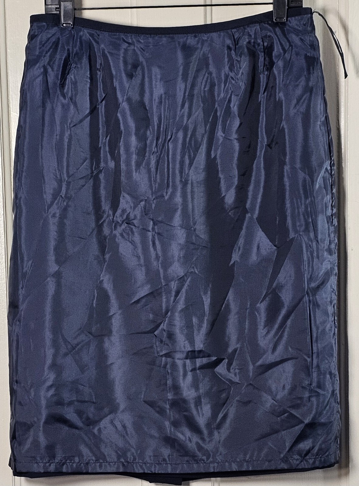 VTG Kasper 2 Piece Suit Women’s 10 Navy Blue Jacket Skirt Fancy Buttons Career