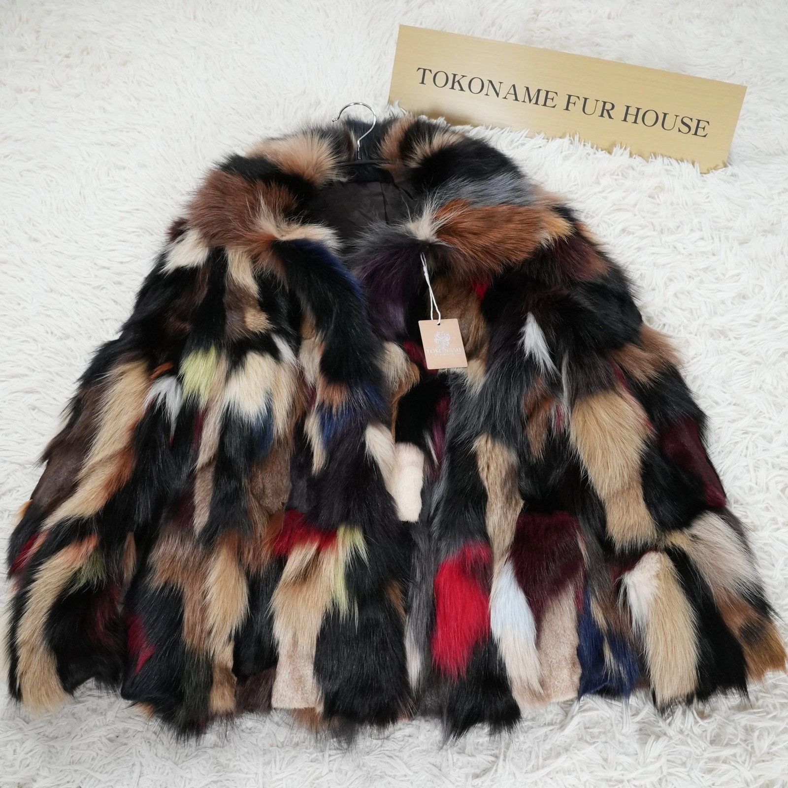 Multicolor Fox Jacket – Genuine Vintage Fur From Japan