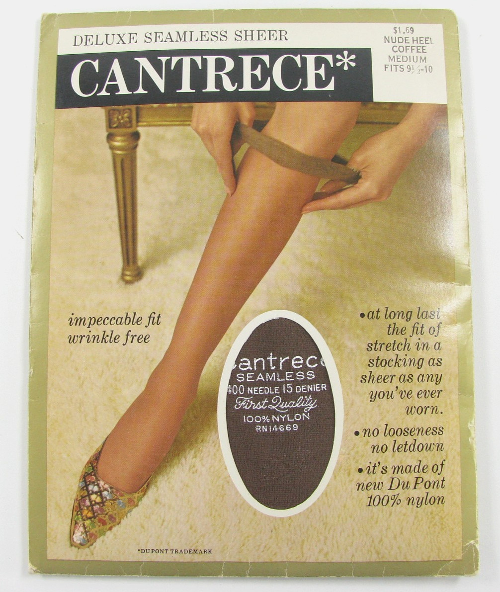 NOS 5 Pairs Nylon Stockings Size 9 1/2 & 10 Belle de Paris Elegance Cantrece
