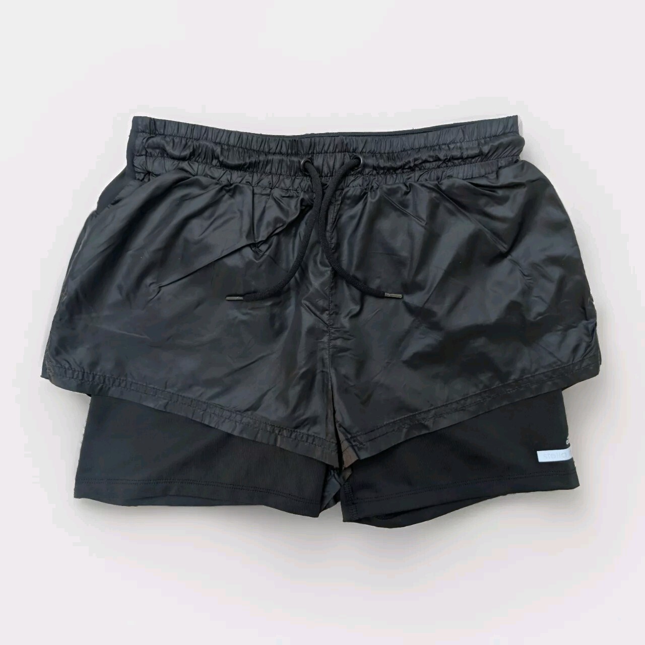 ADIDAS Stella McCartney Glanz Nylon Shorts Running Womens Gym S Vintage Sports