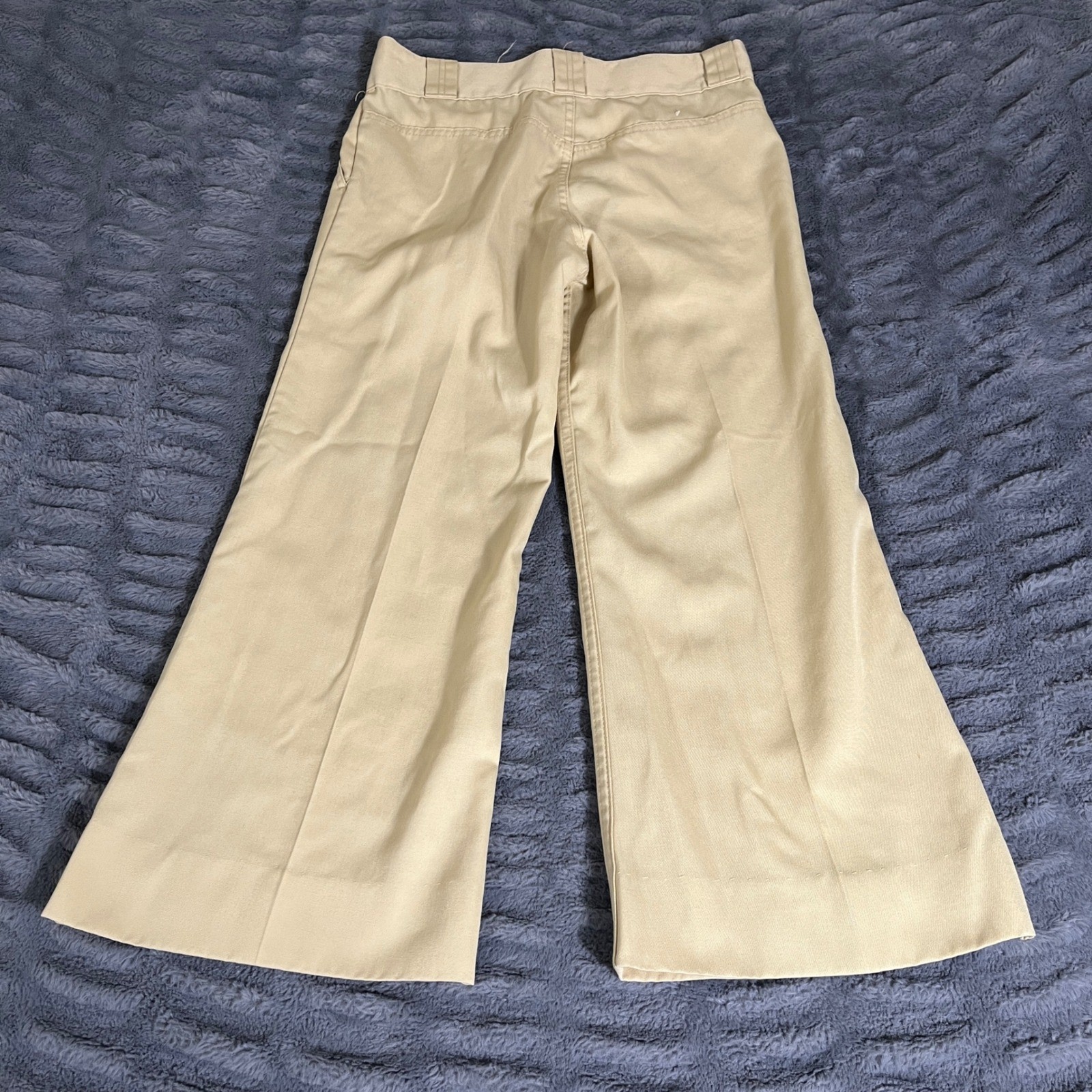 Vintage Levis Sta-Prest Wide Leg Khaki Trousers 30606-5118 Tan 28×26 70s Retro