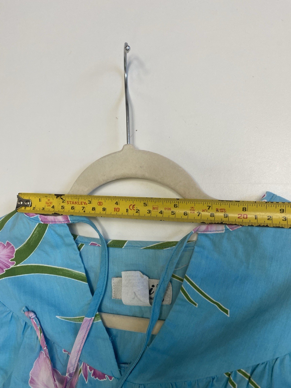 Vintage 70s 80s Nani Honolulu S Mumu Kaftan USA Orchids Turquoise