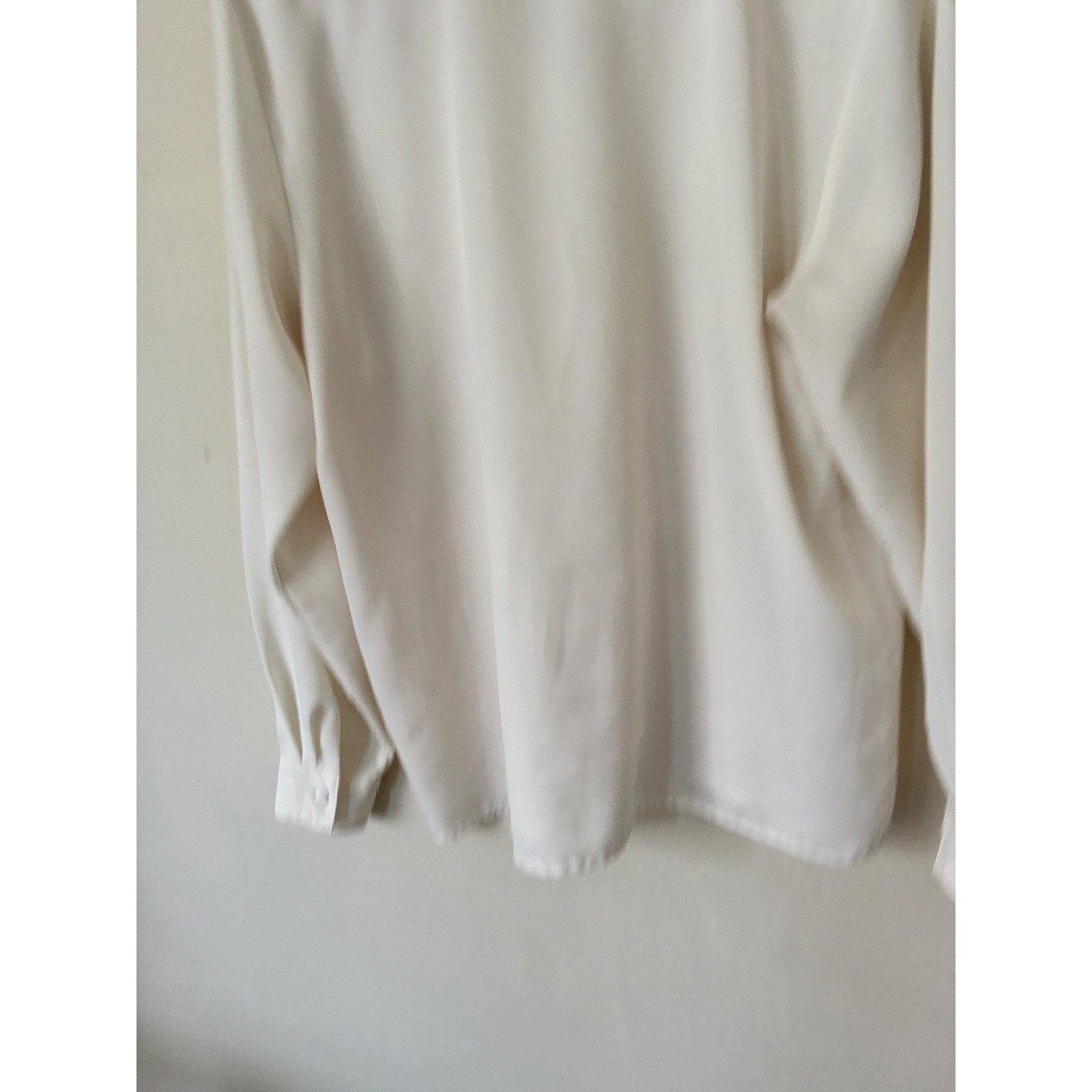 Vintage Christie & Jill Cream Embroidered Button Down Blouse Top Sz 14 feminine