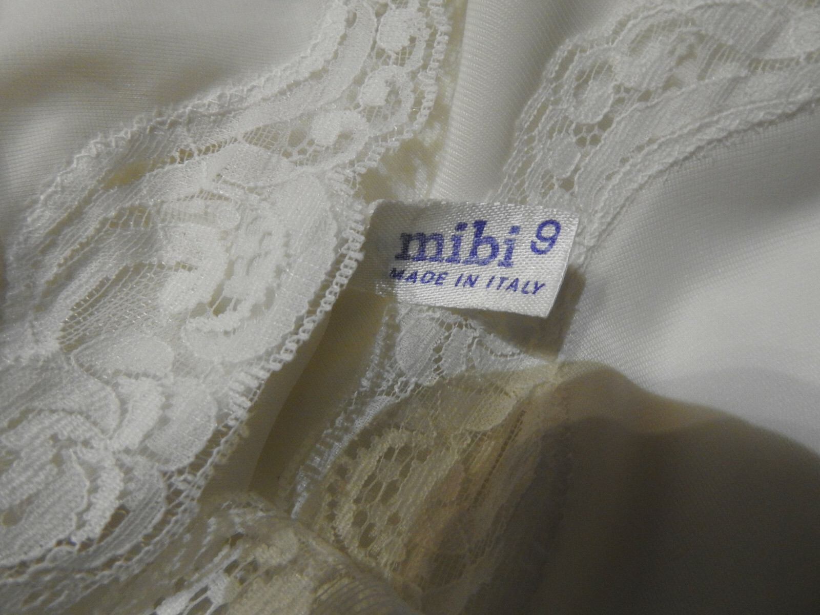 RETRO!EXTRA SIZE!Vintage „mibi” lace nylon full slip Unterkleid EU/54-56! Sissy