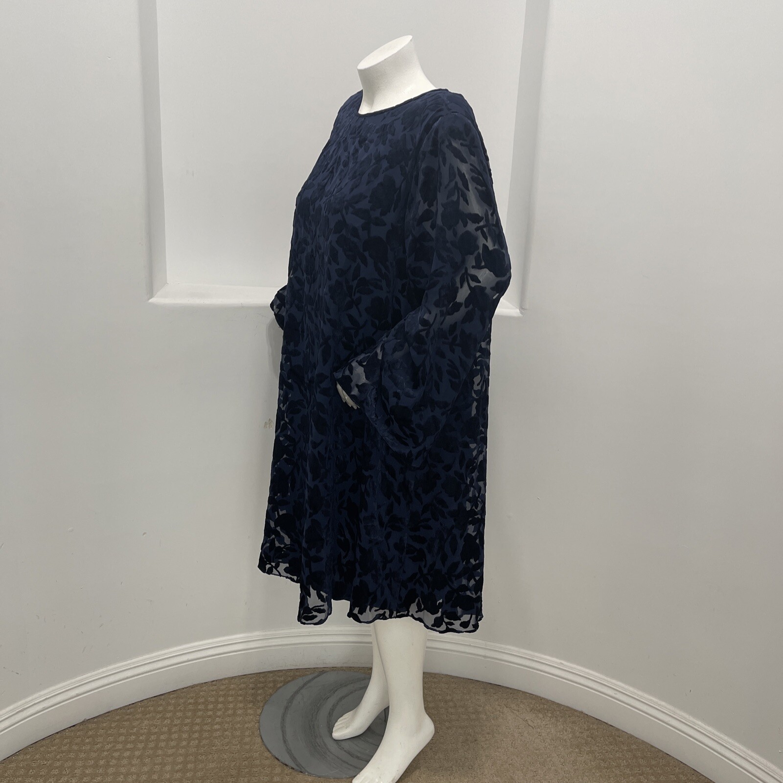 EN FRANCAIS By Huey Waltzer For Saks Fifth Avenue VTg 80’s Dress Blue Size 24