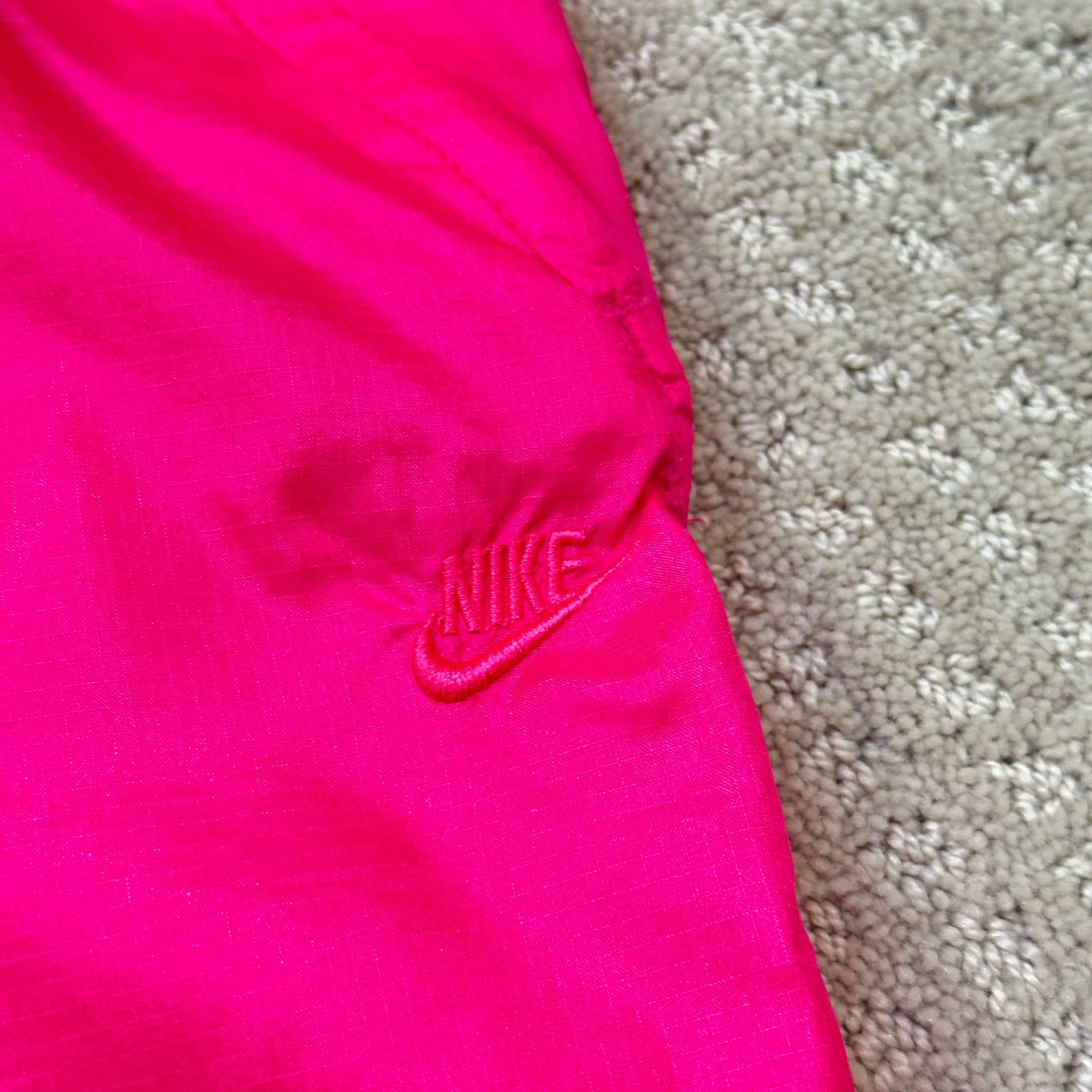 Vintage Nike Track Suit Womens Medium 10-12 Neon Pink Windbreaker Pants 80s 90s