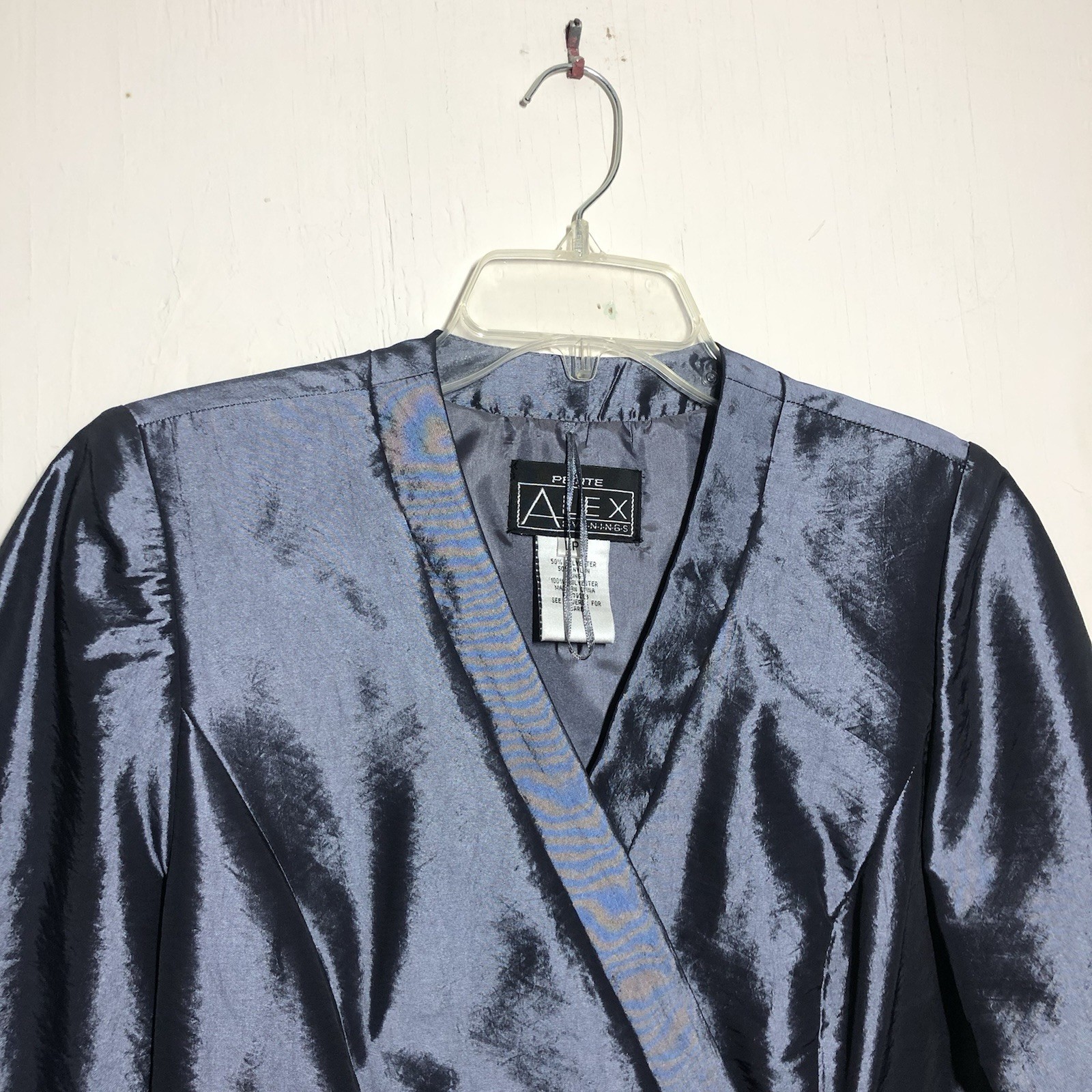 Vintage Alex Evenings Purple Blazer Dress Jacket LP Old Money Glam Wedding Party
