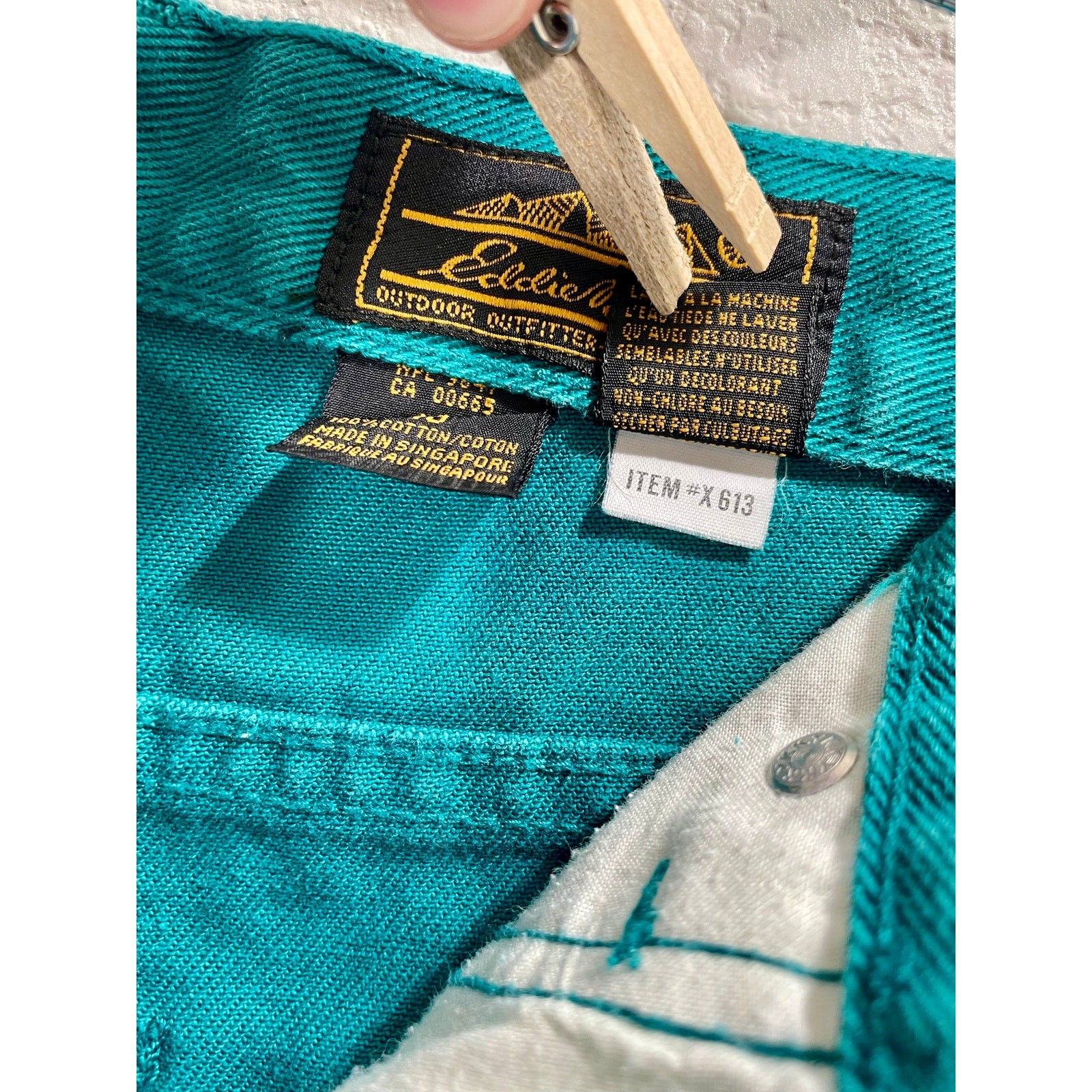 Vintage 80s Eddie Bauer Teal High-Waist Jeans 28″ Waist Outdoors Western