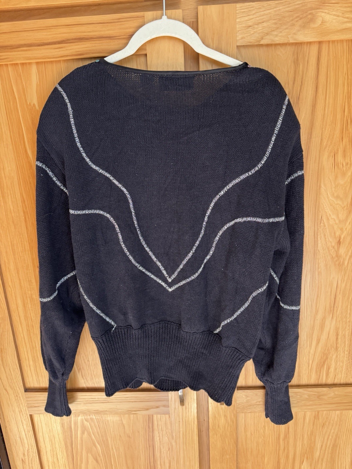Bonnie Boerer Vintage 80s Sequins Sweater Women’s Med Cotton Ramie