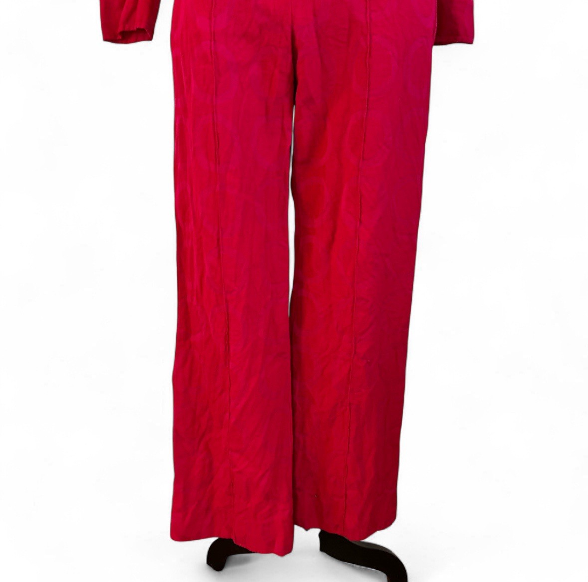Vuokko Women’s Vintage Jumpsuit Size 36 S/Xs Circle Red Pink Dot Long Sleeve