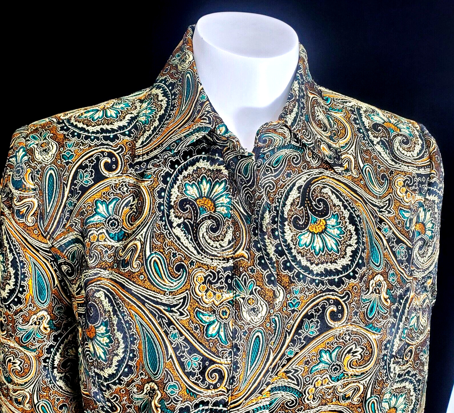 Vintage Brownstone Studios Petites Beautiful Paisley Embroidered Jacket SZ. SP