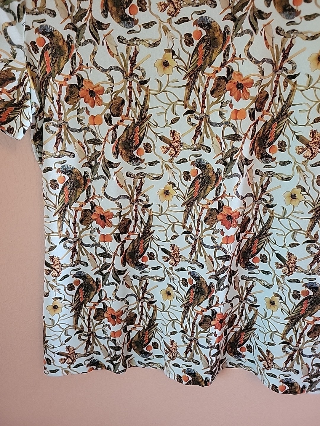 Vintage Lucky Tops By L&K Birds Flowers Parrot 1970s Women’s Small Tropical Boho