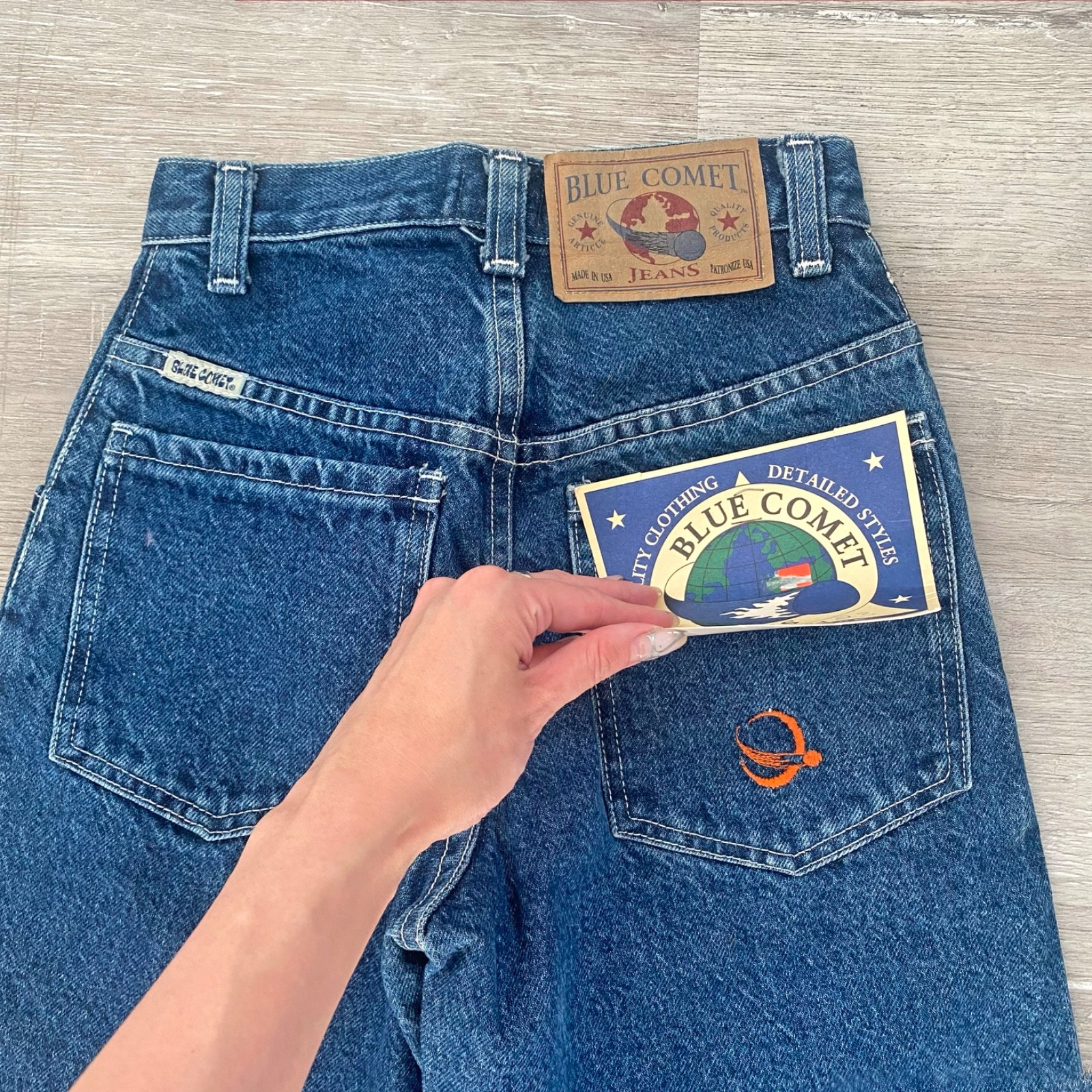 Deadstock Brand New Vintage Y2K Blue Comet Baggy Wide Leg Skater Grunge Jeans