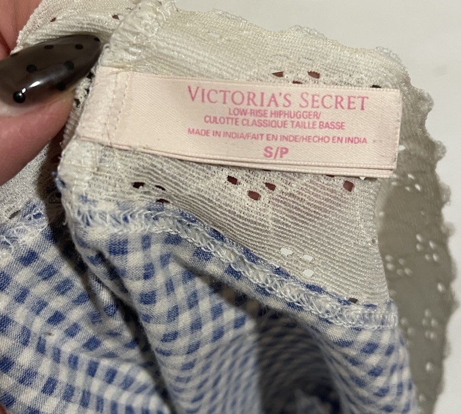 Victoria’s Secret Vintage Gingham Low Rise Hip Hugger Sz Sm 2013