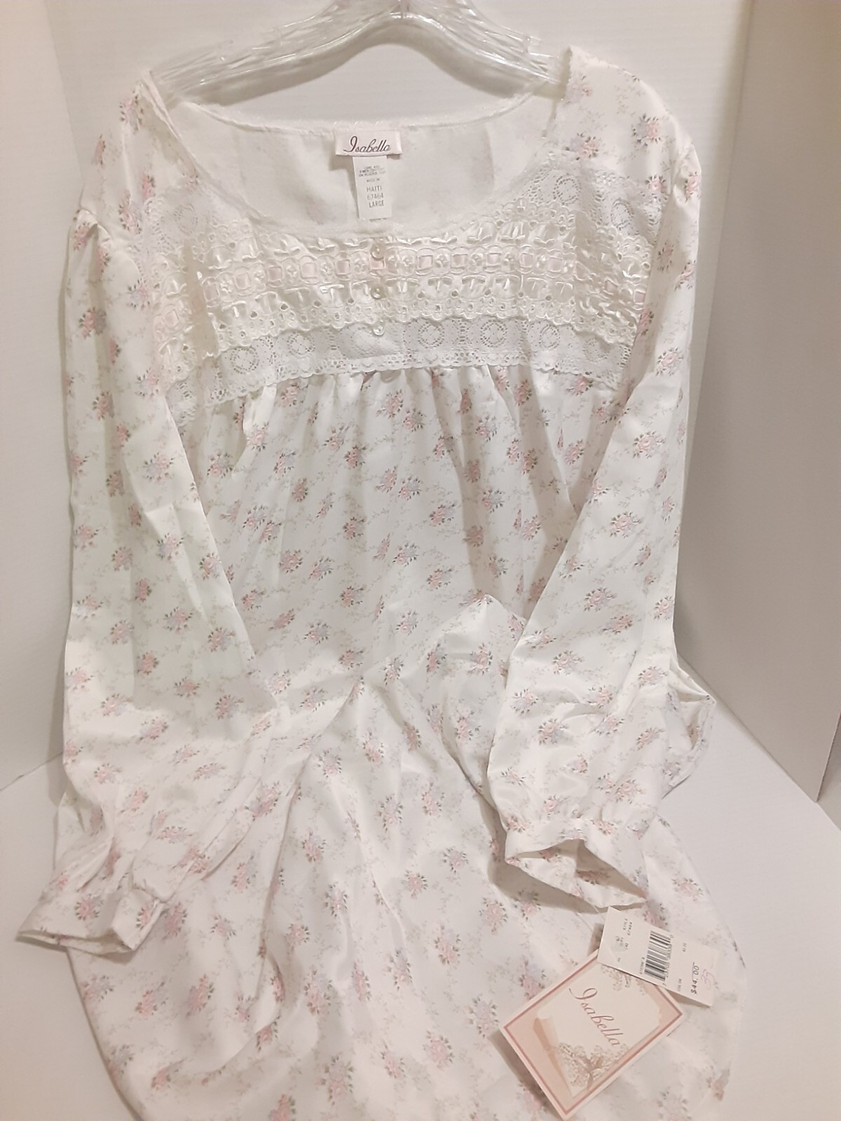 Isabella Vtg.Nightgown Sleepwear Lingerie Size Large Floral Print New
