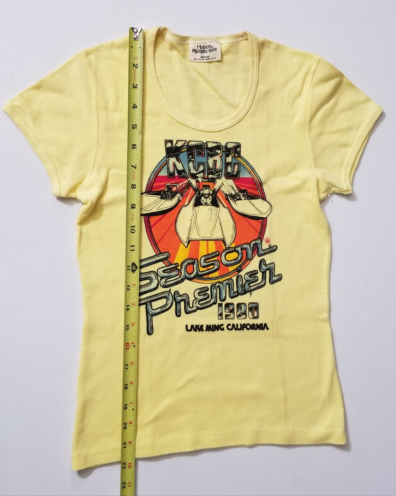 VTG 1980 NATIONAL DRAG BOAT RACING T-SHIRT TEE WOMAN MEDIUM M TOP LAKE MING JET