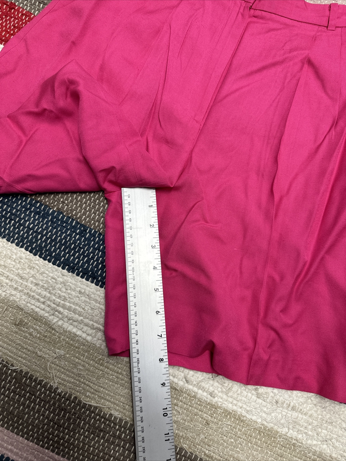Liz Claiborne Collection Pink High-Waist Rise Pleated Belt Loops Women’s 8 28×7”