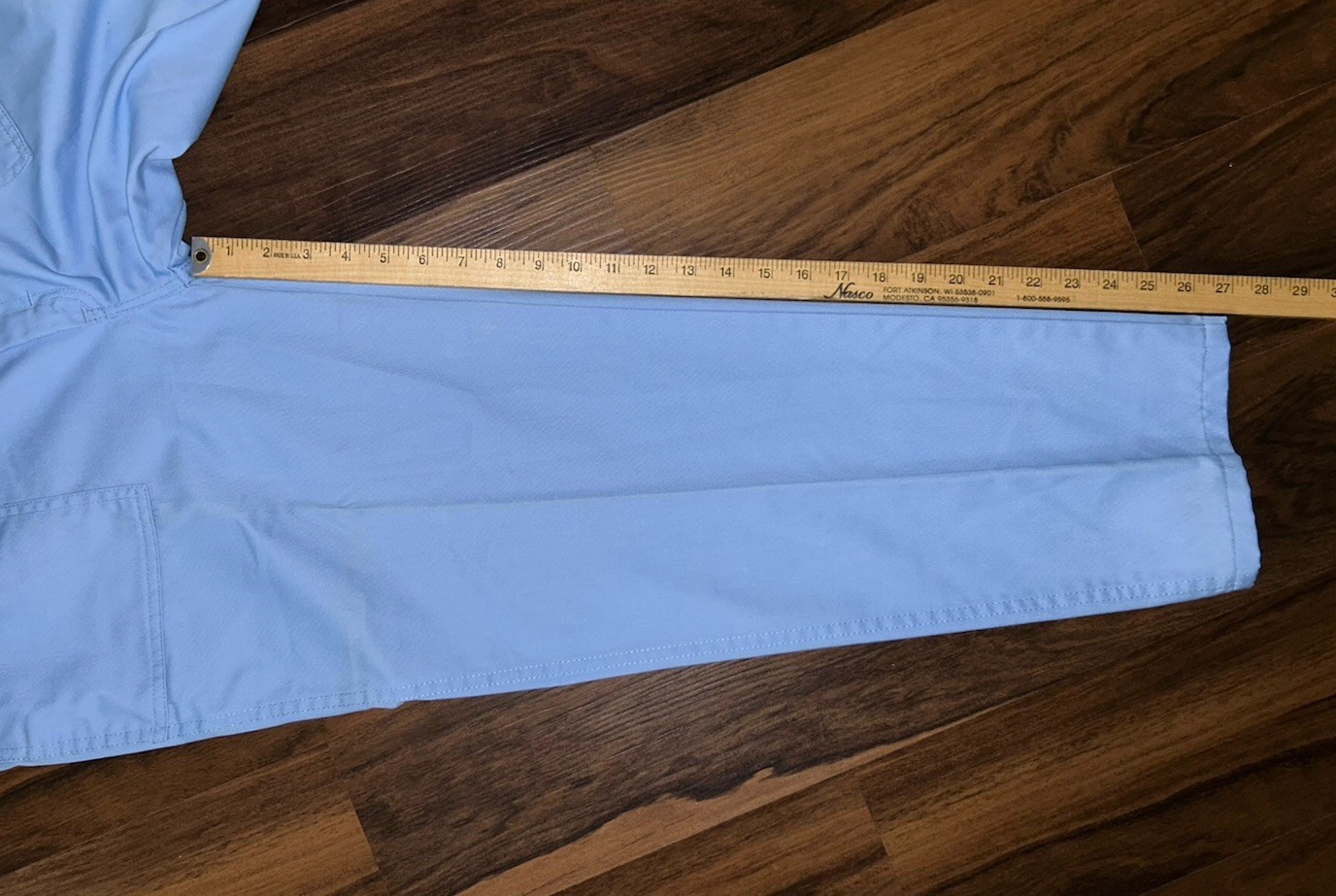 Vintage 80s Hunters Glen Pants Pleated Sz 16 Light Blue Snap Belt Hong Kong