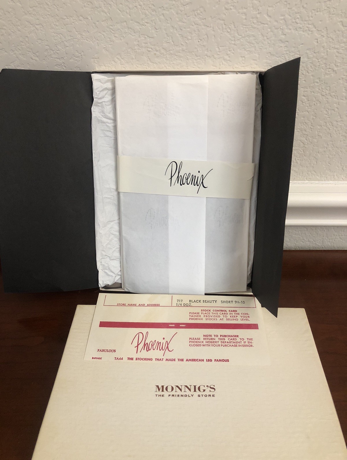 3 Pr PHOENIX 717 All Nylon Cantrece Stockings 9 1/2-10 Short BLACK BEAUTY