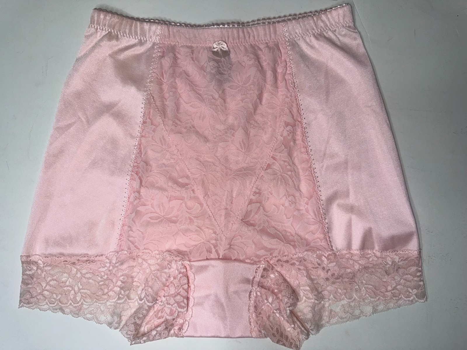 Shear Shapewear Women’s Vintage Retro Pin-Up High Waist Silky Panties Pink L