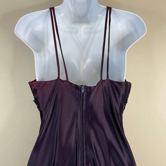 Vintage Y2K Morgan Co Whimsigoth Fairy Silky Slip Dress Small Purple Maxi HOCO