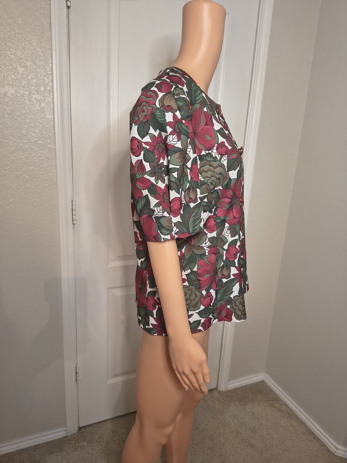Vintage Christmas Cottagecore Farmhouse Cabincore Jacket Top Approx Size M -DP34