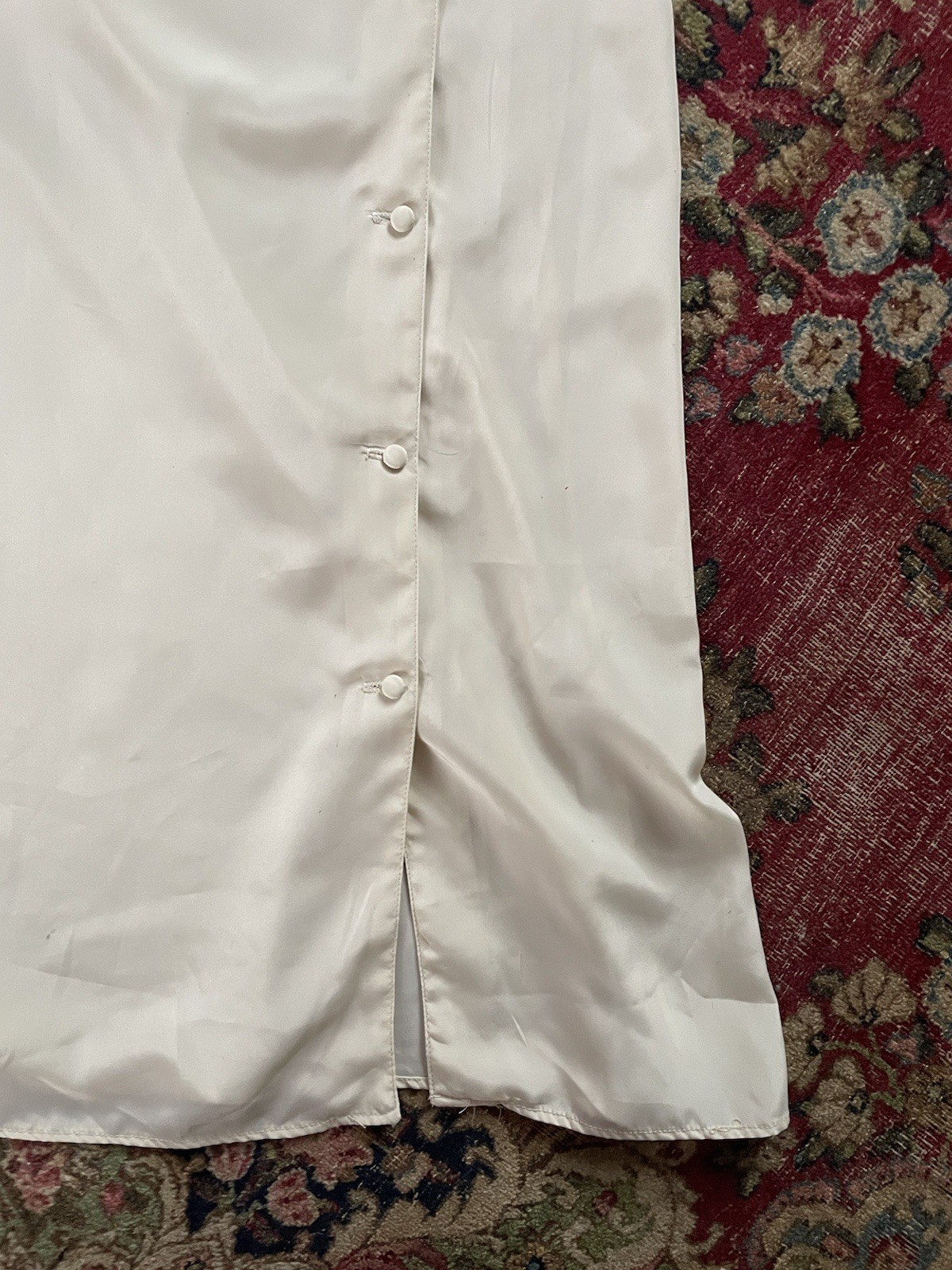 Vintage ‘80s ‘90s Eloquence Paul Harris Ivory Silky Dress Minimalist Ladies M