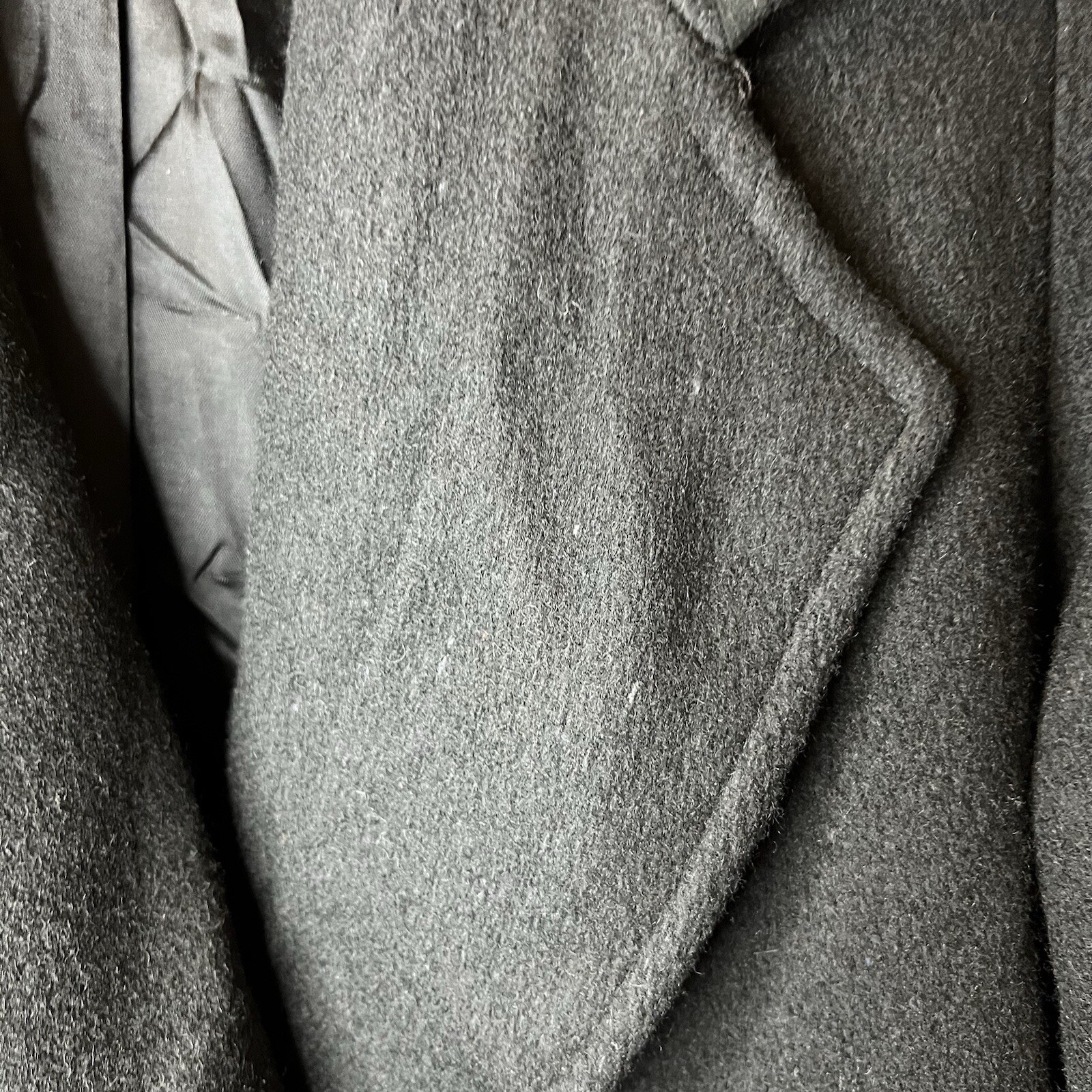 VTG DONNY BROOK Black Wool Trench Coat