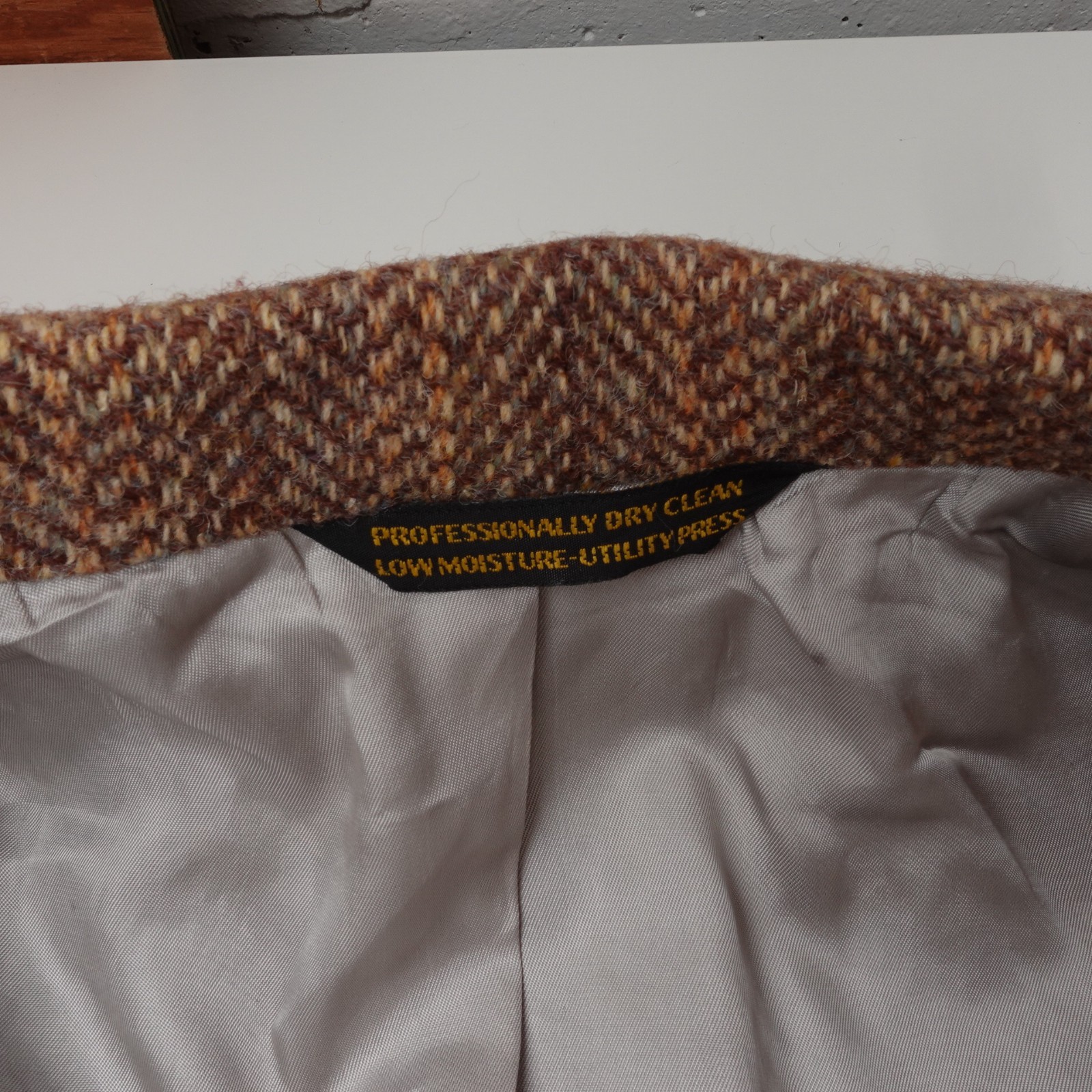 Harris Tweed Blazer Land’s End Charter Collection Herringbone Wool Jacket 42 R