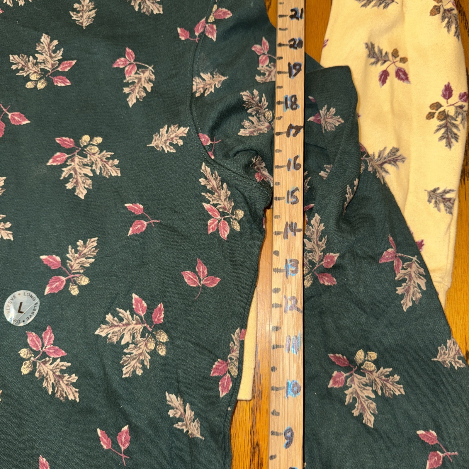 VTG 90s Classic Elements Sears Fall Leaf Turtleneck Lot 2 Size L Cotton Autumn