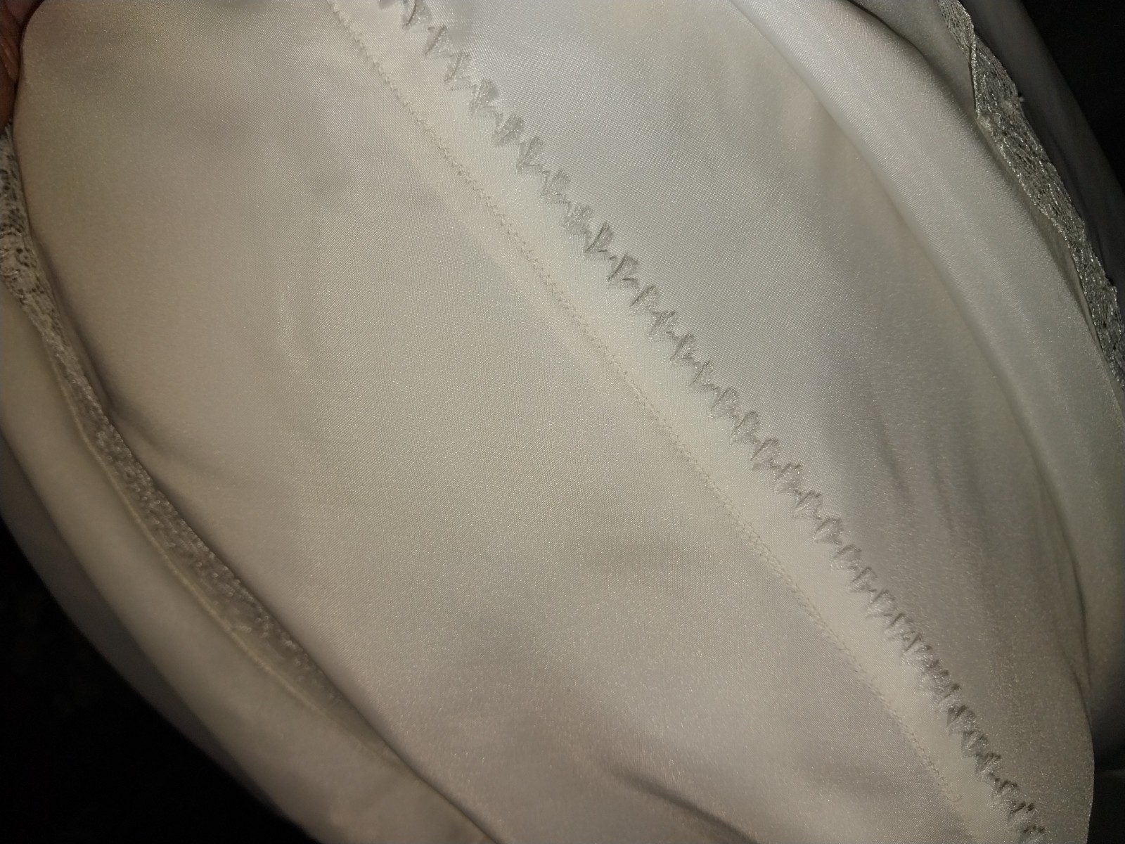 VTG 40’S SATIN CHANTILLY LACE DECO DOWTON DRESS SLIP NIGHTGOWN EDWARDIAN LACE S