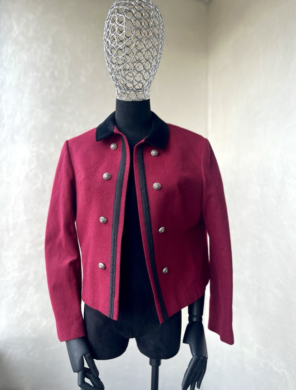 VTG LODEN Austrian Short Red Wool Women’s Jacket Blazer Sz 40 M 6