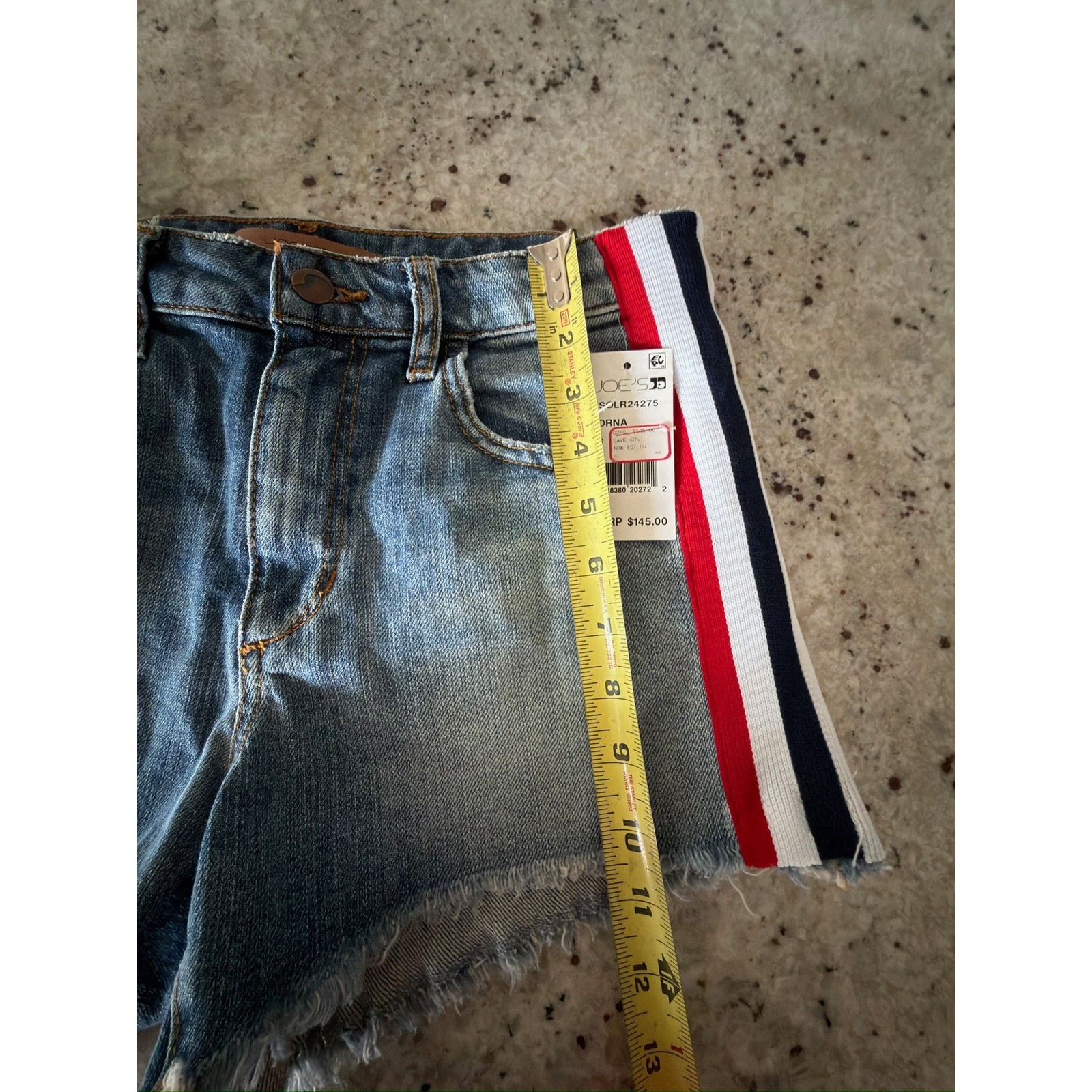 Joe’s Jeans Lorna Denim Shorts 28 NWT Collector’s Edition Stripe