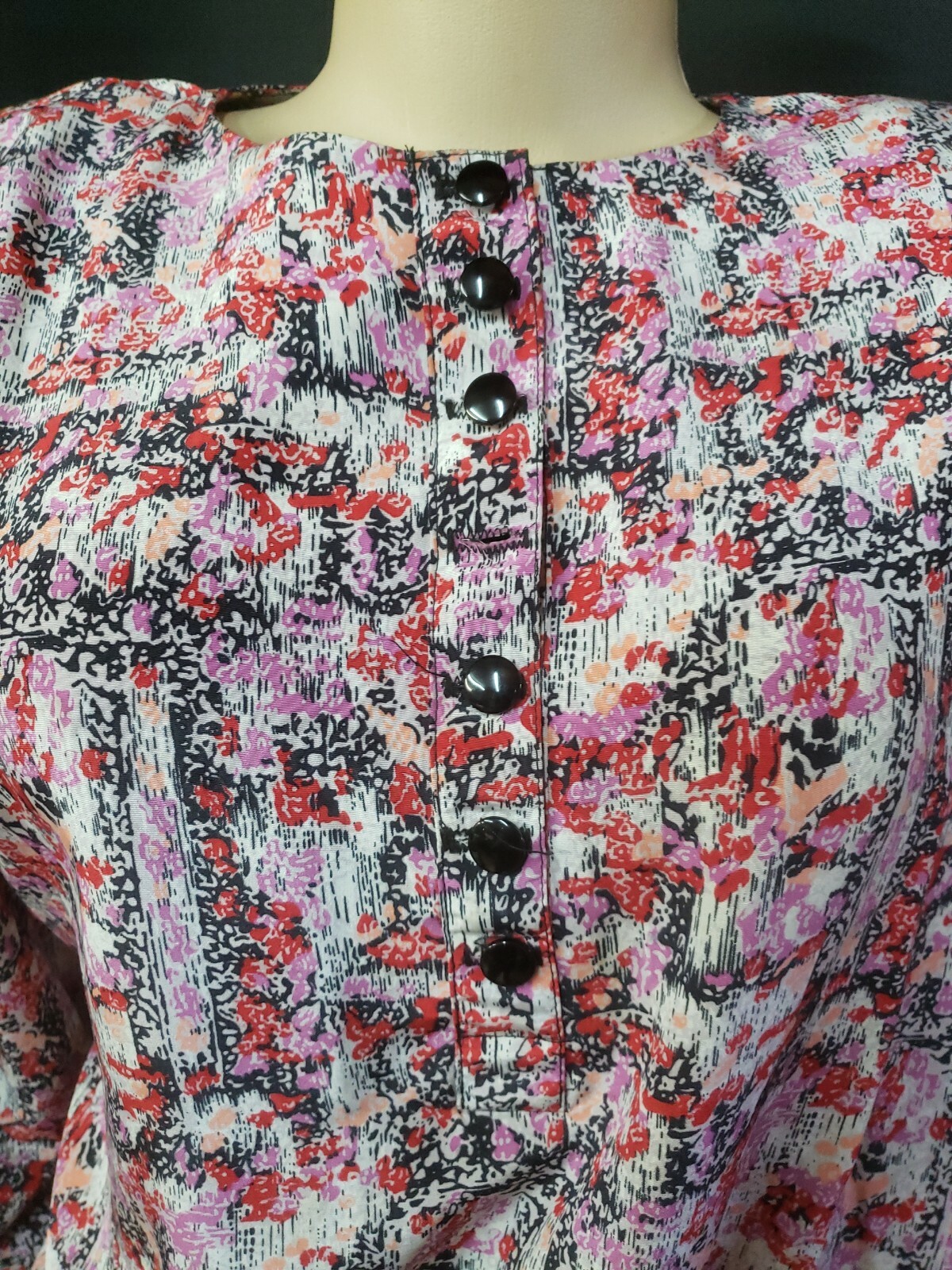 DG California VTG Skirt Suit DRESS Women’s Sz M? PINK MULTICOLOR POLYESTER #W2