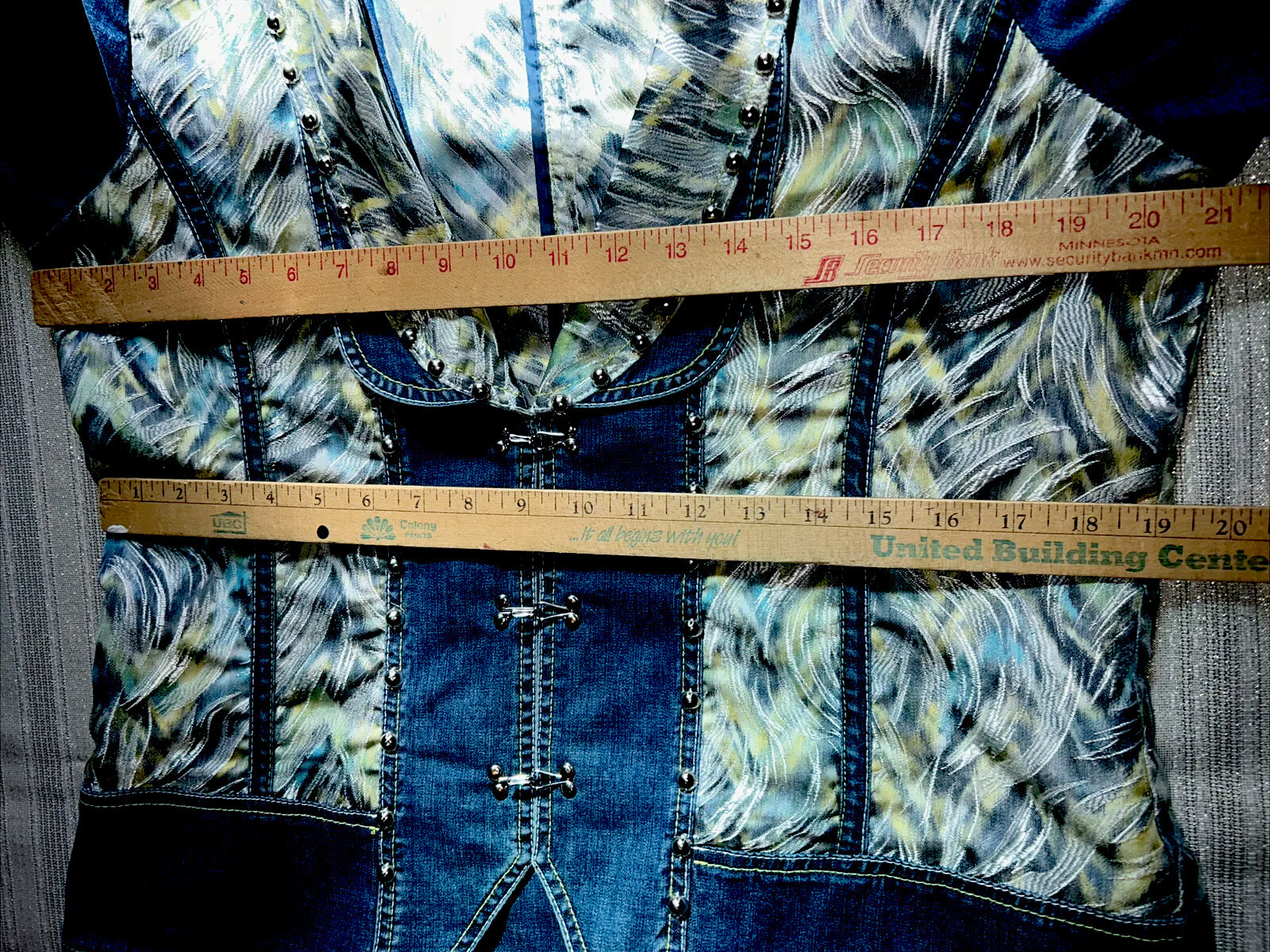 Rare SAMPLE Nancy Bolen For City Girl Women’s Vintage Denim Jacket Size M : 42”