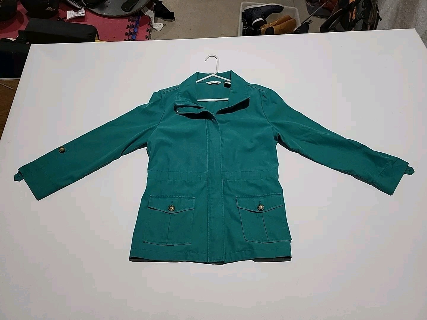 Vintage Orvis Jacket Women’s Medium Green Full Zip Polycot 80’s Casual Outdoors