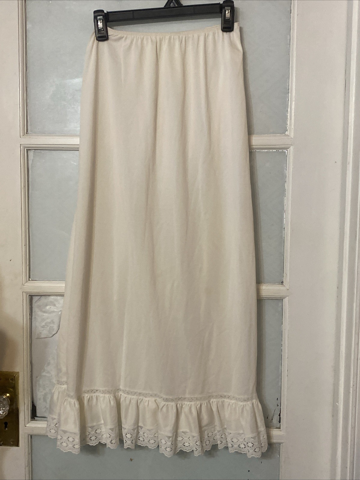 Vintage Gaymode Half Slip Long Nylon Lace Trim Medium