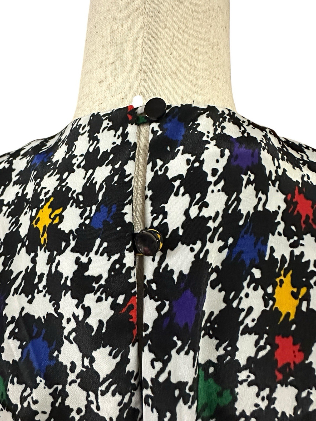 Vintage 80’s Lady Carol of New York Dress Women’s Size 14 Houndstooth Polyester