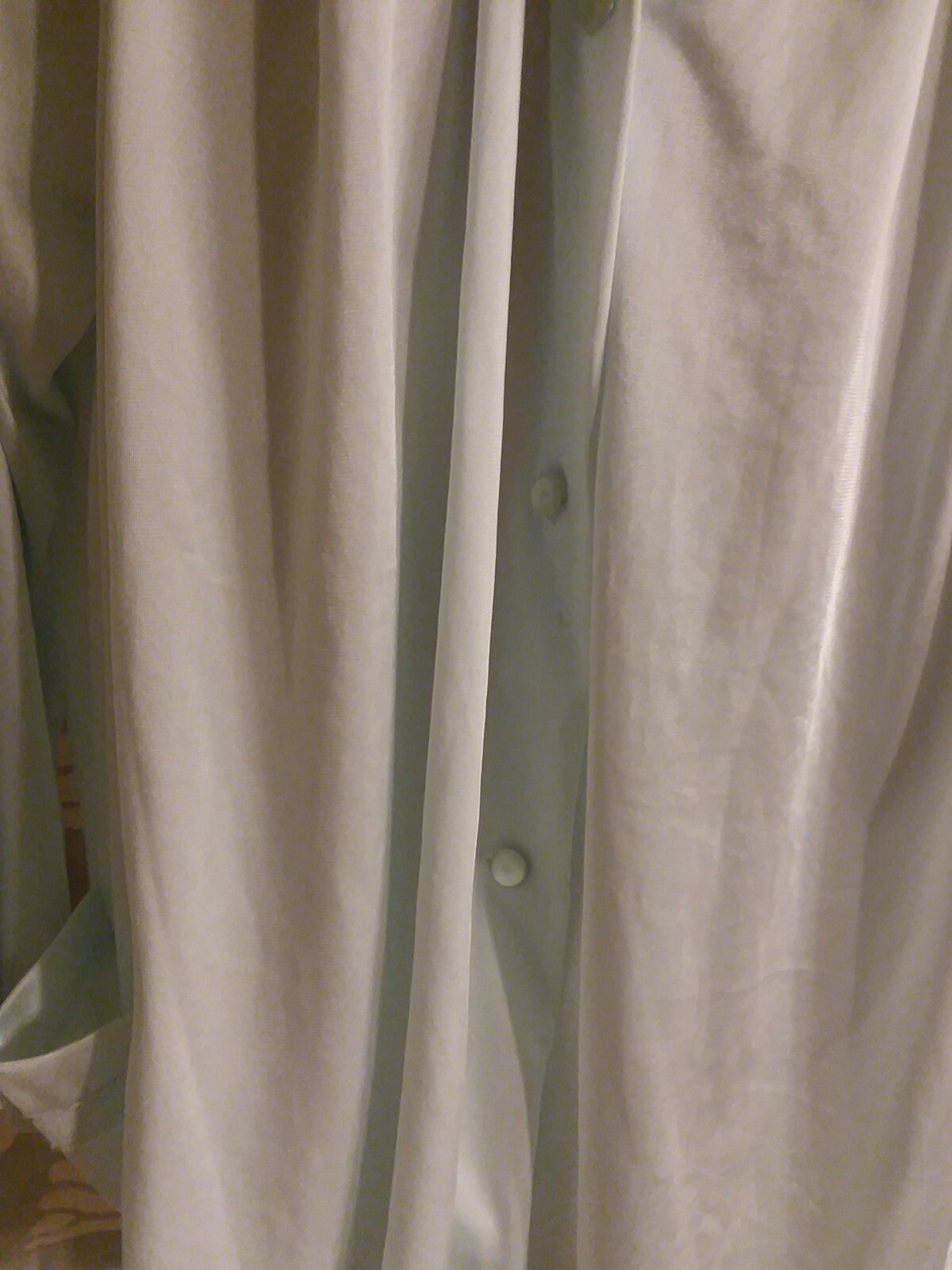 Vintage lingerie Shadowline lacy button front Bed Jacket Light Blue m medium