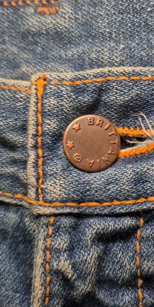 Vintage Brittania Denim Jeans Hi Rise Medium Wash Womens 16 Tall 36″ Inseam Read
