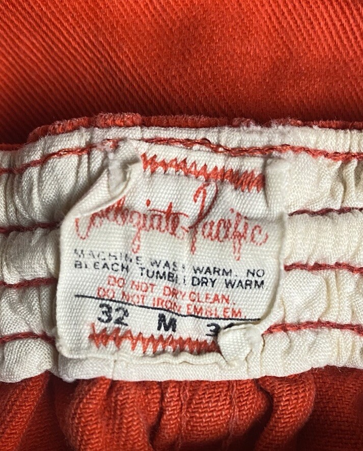 Vintage 60s Collegiate Pacific Orange Santa Monica College Shorts, Womens Medium
