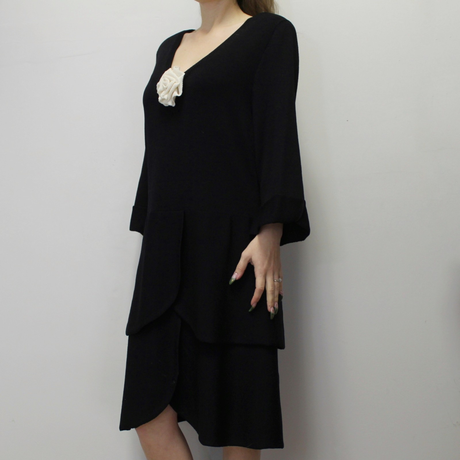 Vintage 80s does 20s Knit Dress by J.S.S.