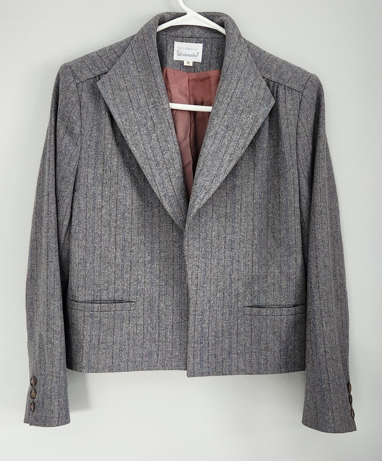 Handmacher Weathervane 100% Wool Womens Blazer Sport Coat Vtg 1950’s/1960’s