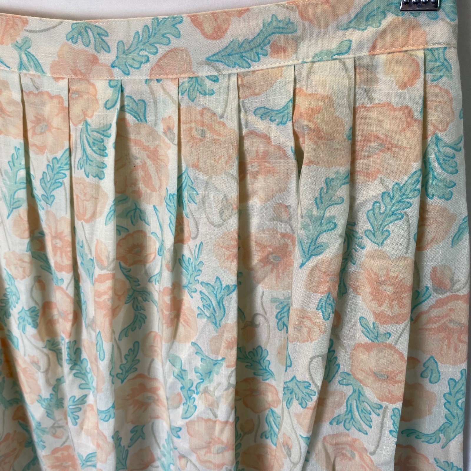 Vintage Ship 'n Shore Limited Edition Floral Skirt Womens Medium Pleated Prairie
