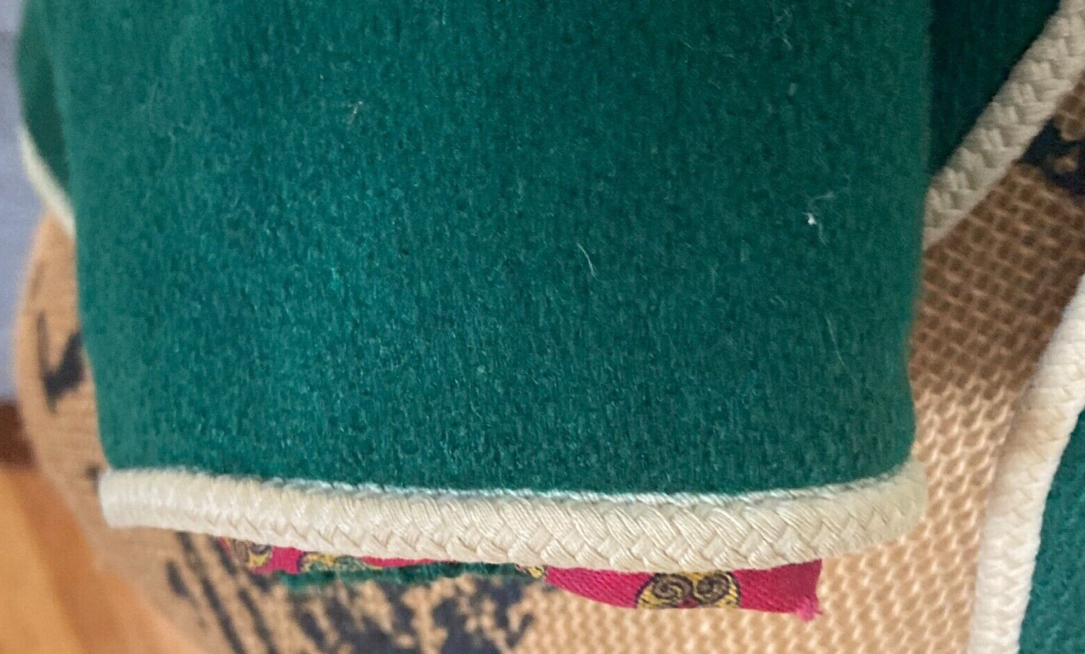 Vintage 50s Petti Glen Green Wool Embroidered Button Blazer Junior S